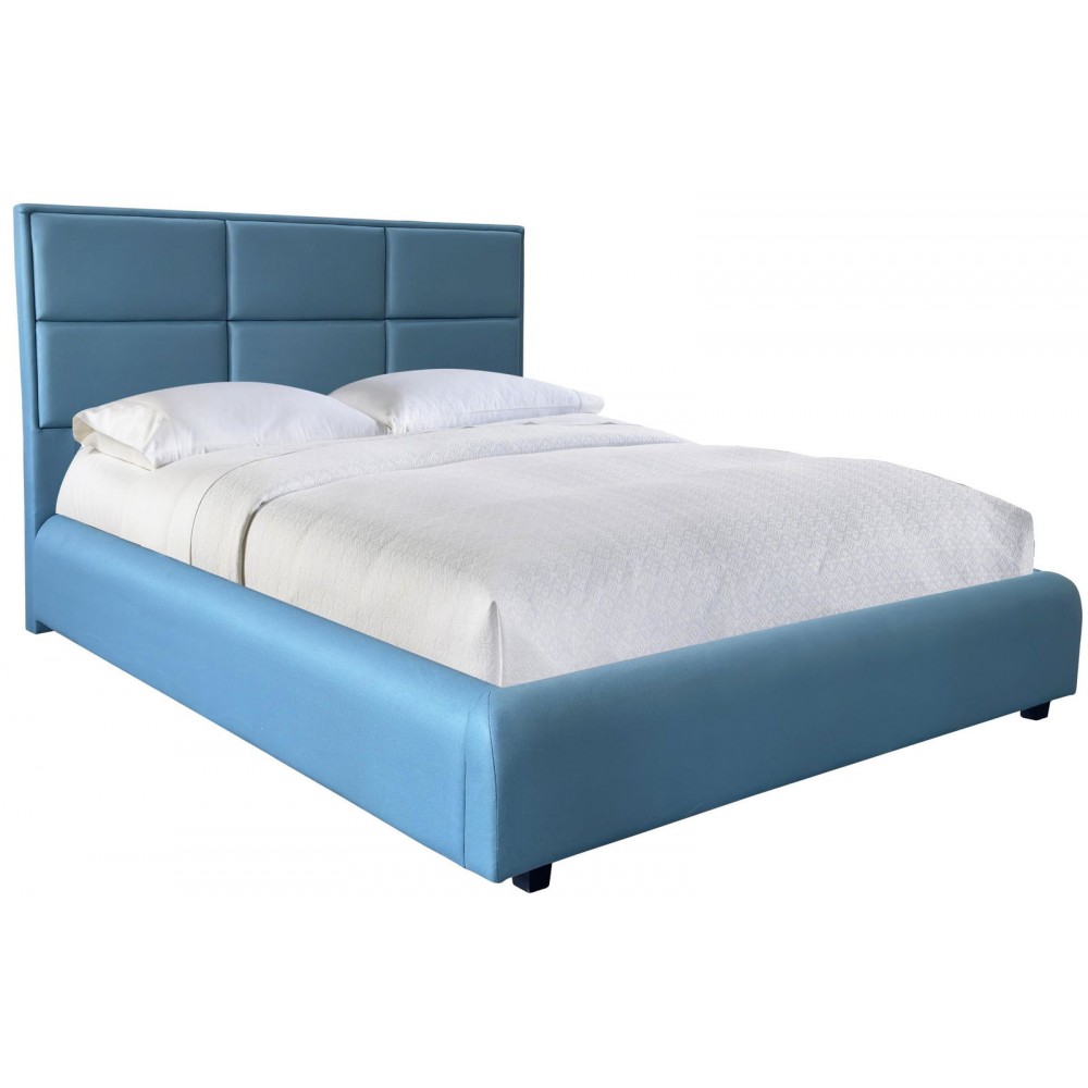 Επενδυμένο κρεβάτι Karen-Petrol