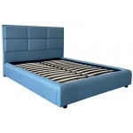 Επενδυμένο κρεβάτι Karen-Petrol