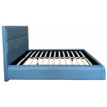 Επενδυμένο κρεβάτι Karen-Petrol