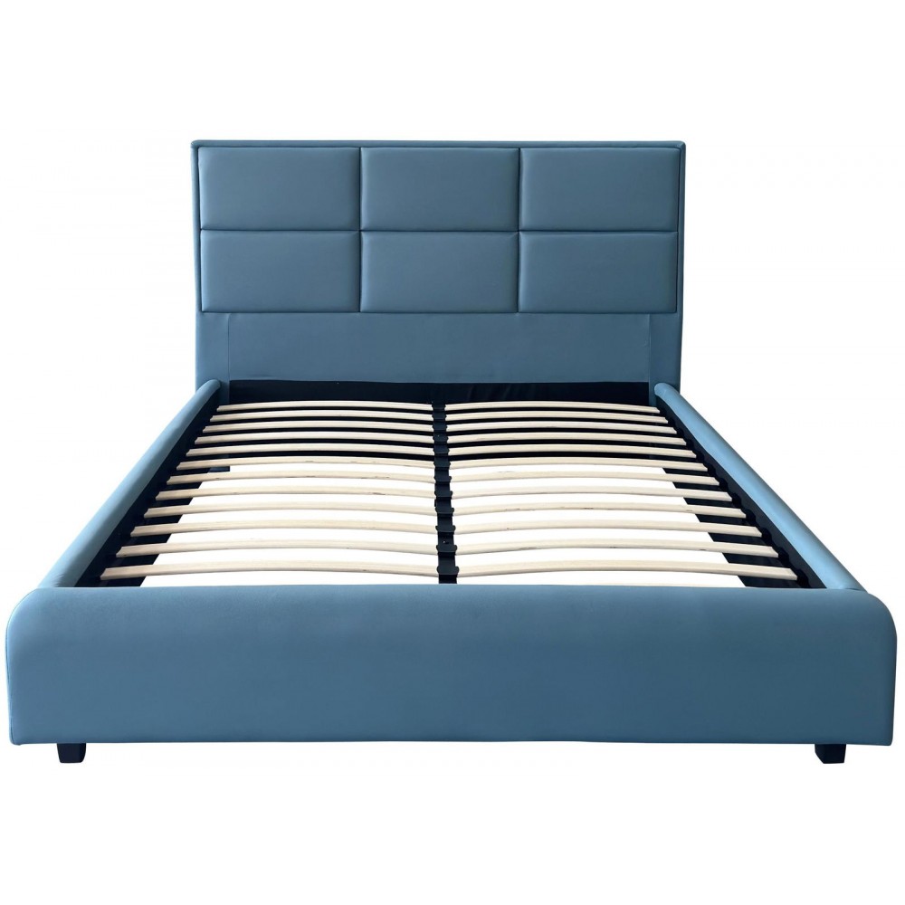 Επενδυμένο κρεβάτι Karen-Petrol