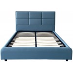 Επενδυμένο κρεβάτι Karen-Petrol