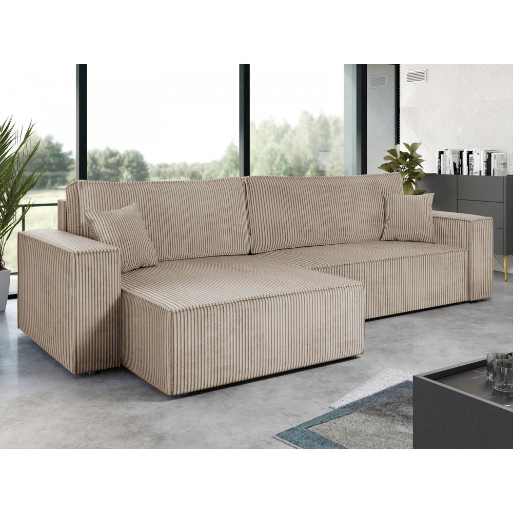 Γωνιακός καναπές Karl Maxi-Ekrou