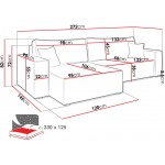 Γωνιακός καναπές Karl Maxi-Gkri Anoixto