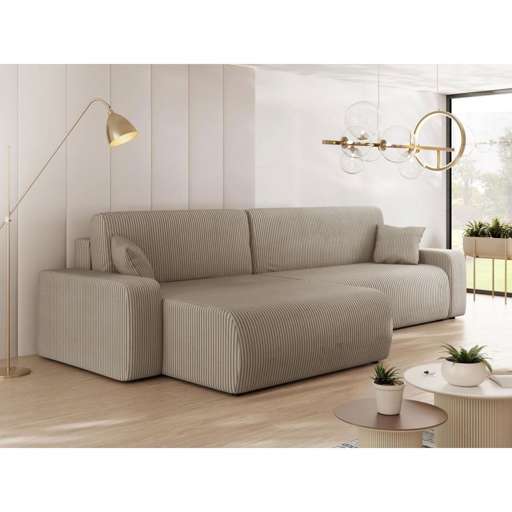 Γωνιακός καναπές Piano-Ekrou