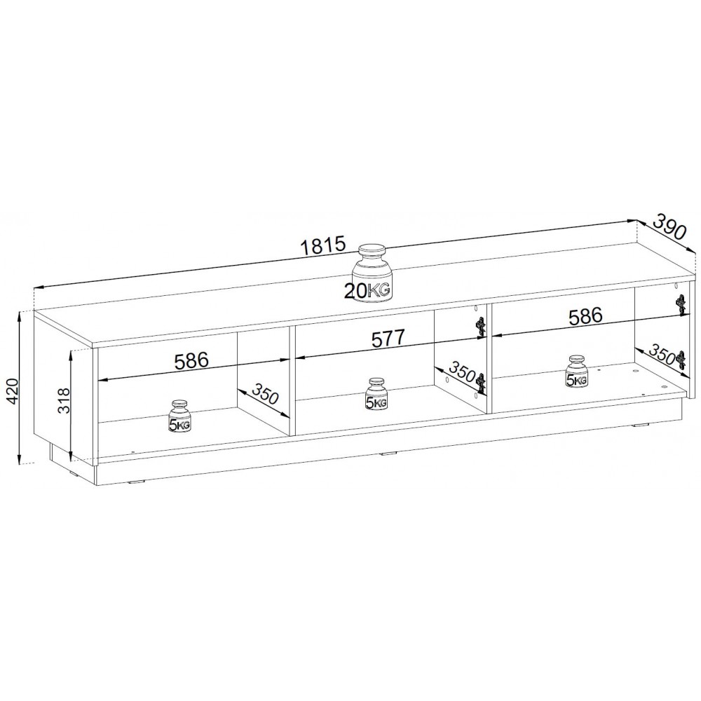 Έπιπλο τηλεόρασης Imperial-Leuko
