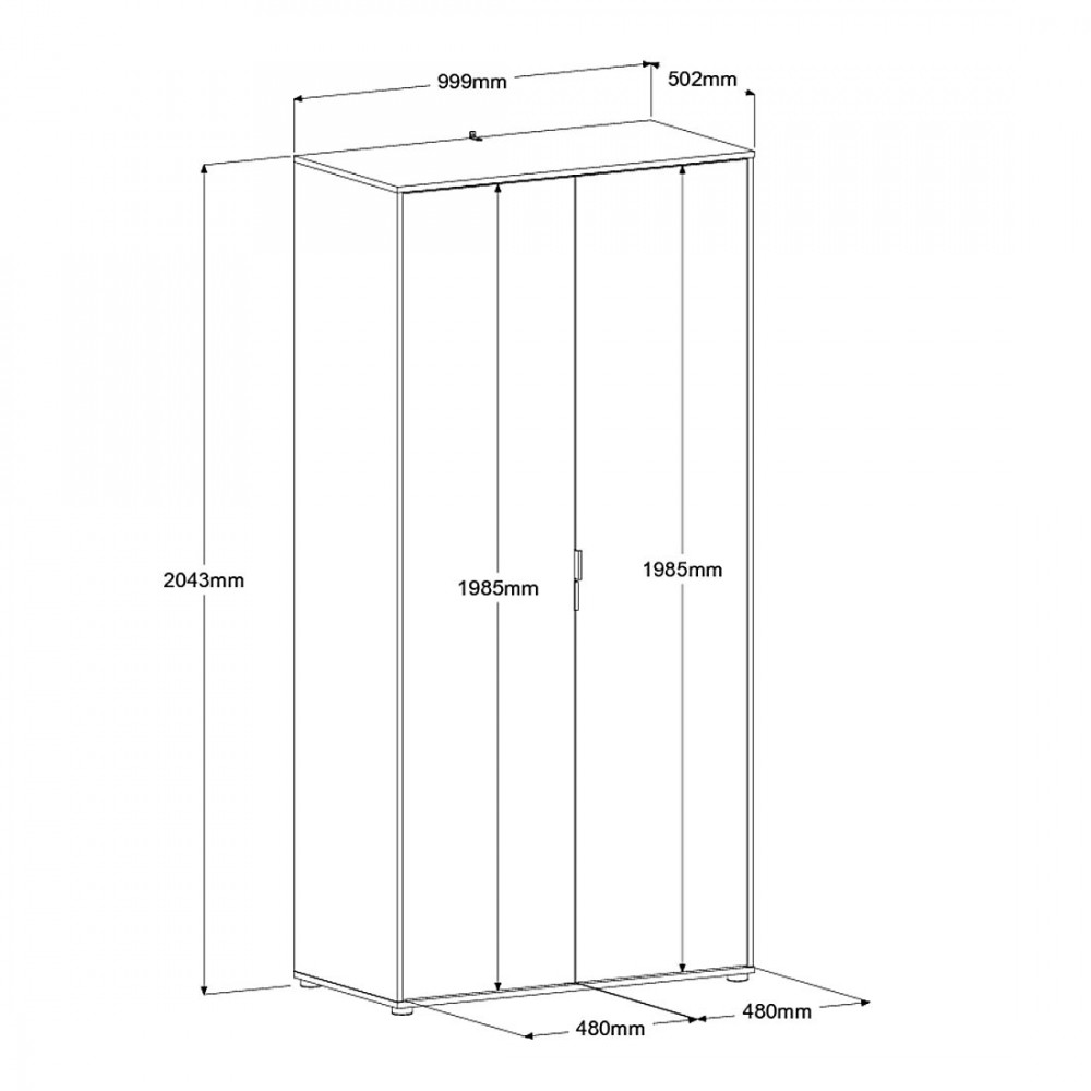 Ντουλάπα Randers δίφυλλη