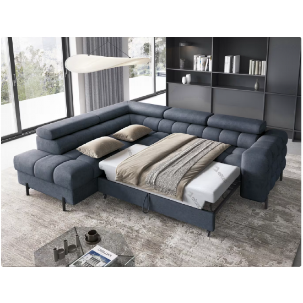 Γωνιακός καναπές Ferucce-Mple Skouro-Αριστερή