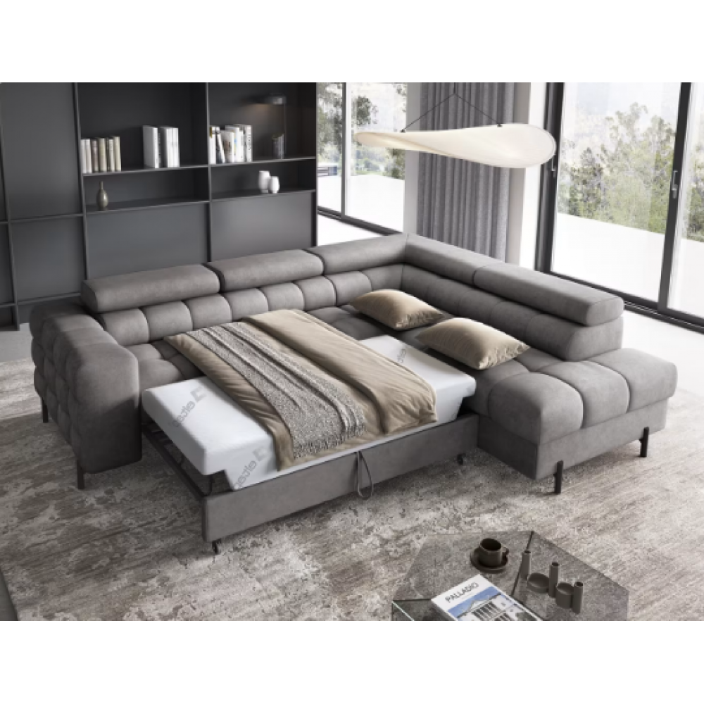 Γωνιακός καναπές Ferucce-Gkri Skouro-Δεξιά