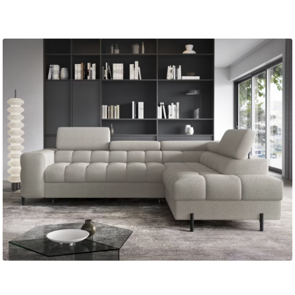 Γωνιακός καναπές Ferucce-Gkri Anoixto-Δεξιά