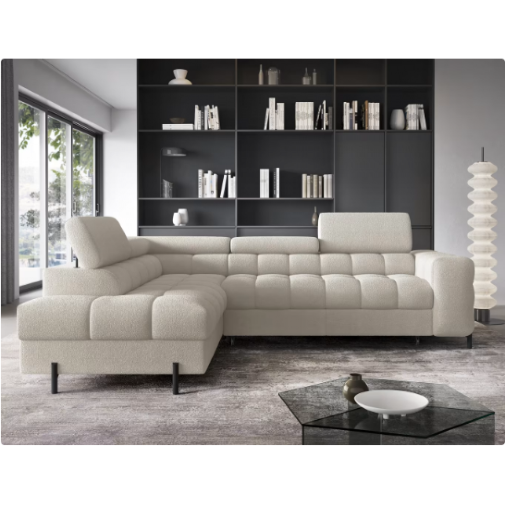 Γωνιακός καναπές Ferucce-Krem-Αριστερή