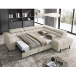 Γωνιακός καναπές Ferucce-Krem-Δεξιά