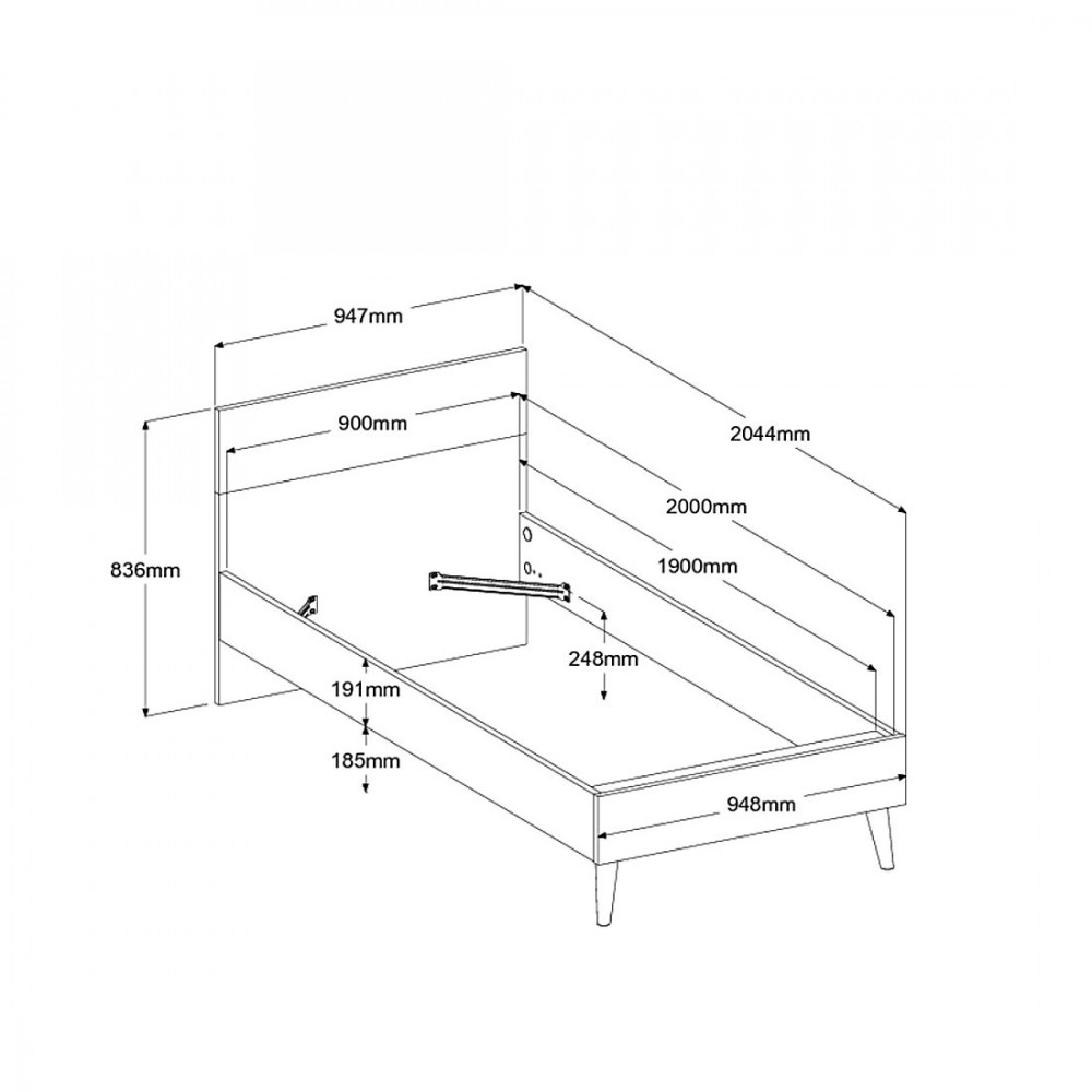 Παιδικό κρεβάτι Randers