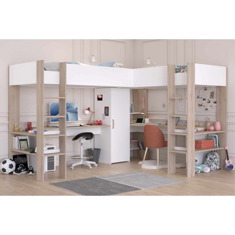 Πολυλειτουργική γωνιακή κουκέτα Alex