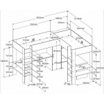 Πολυλειτουργική γωνιακή κουκέτα Alex
