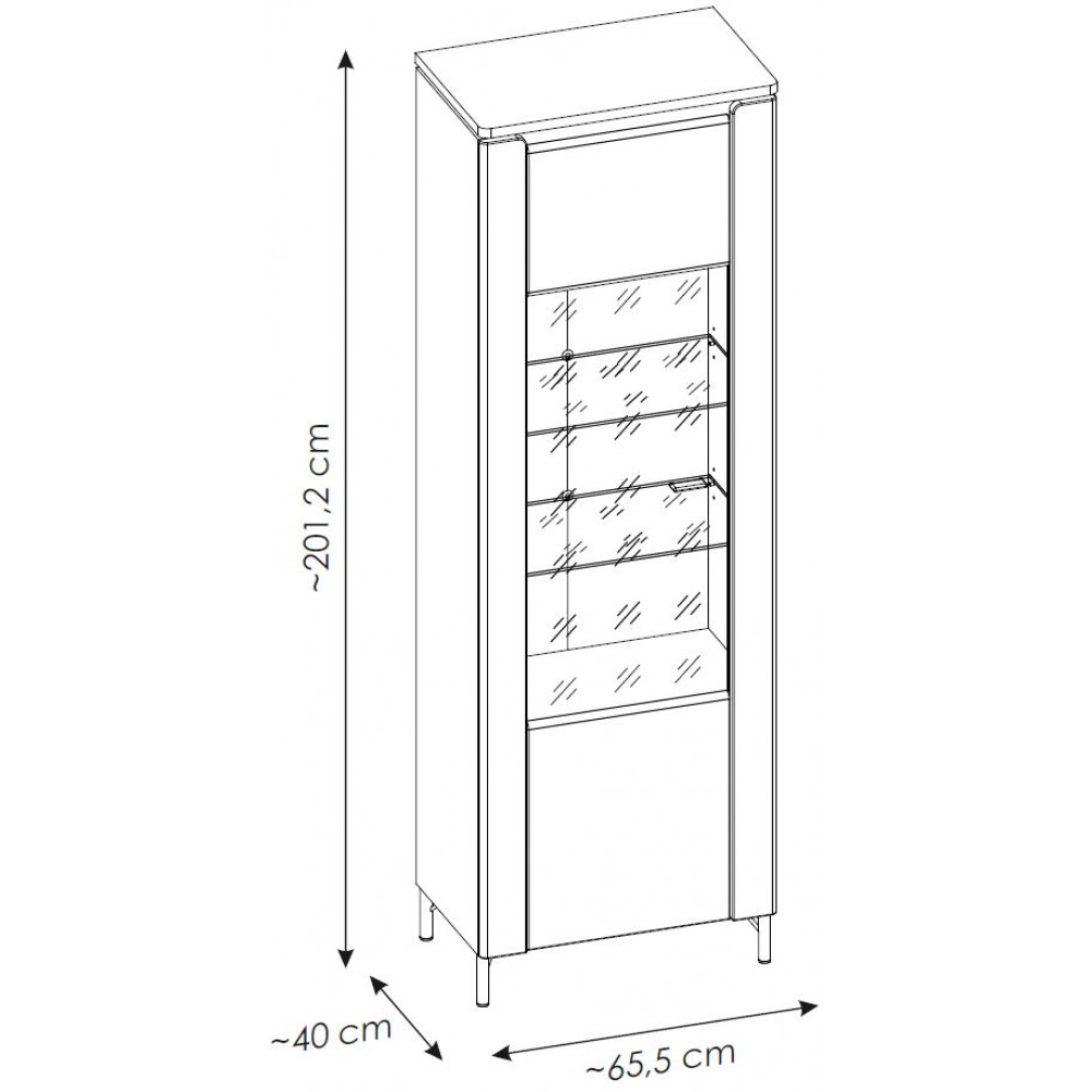 Βιτρίνα Eclat ψηλή-Mauro