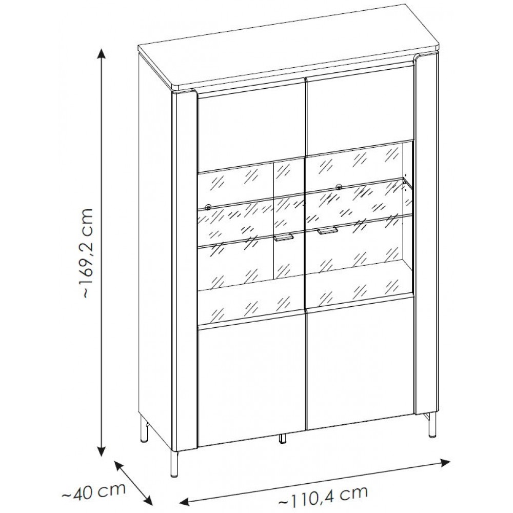 Βιτρίνα Eclat χαμηλή-Mauro