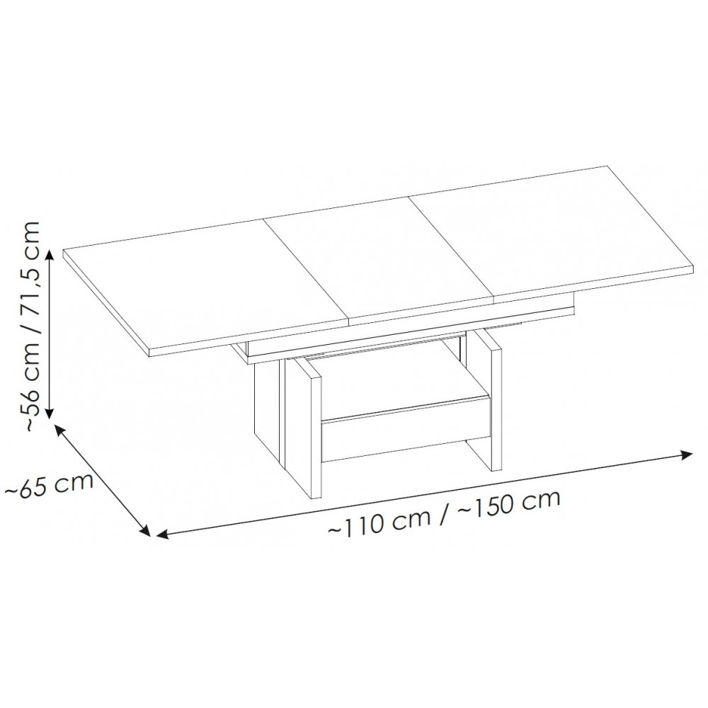 Τραπεζάκι σαλονιού Cordell I 110x65x56
