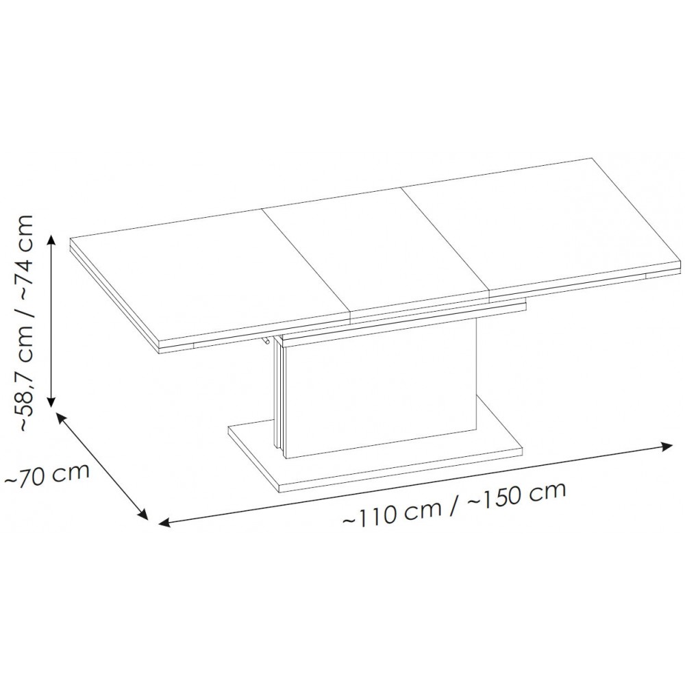 Τραπεζάκι σαλονιού Cordell V-Drus Skouro