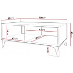 Τραπεζάκι σαλονιού Aurora 100x50x40