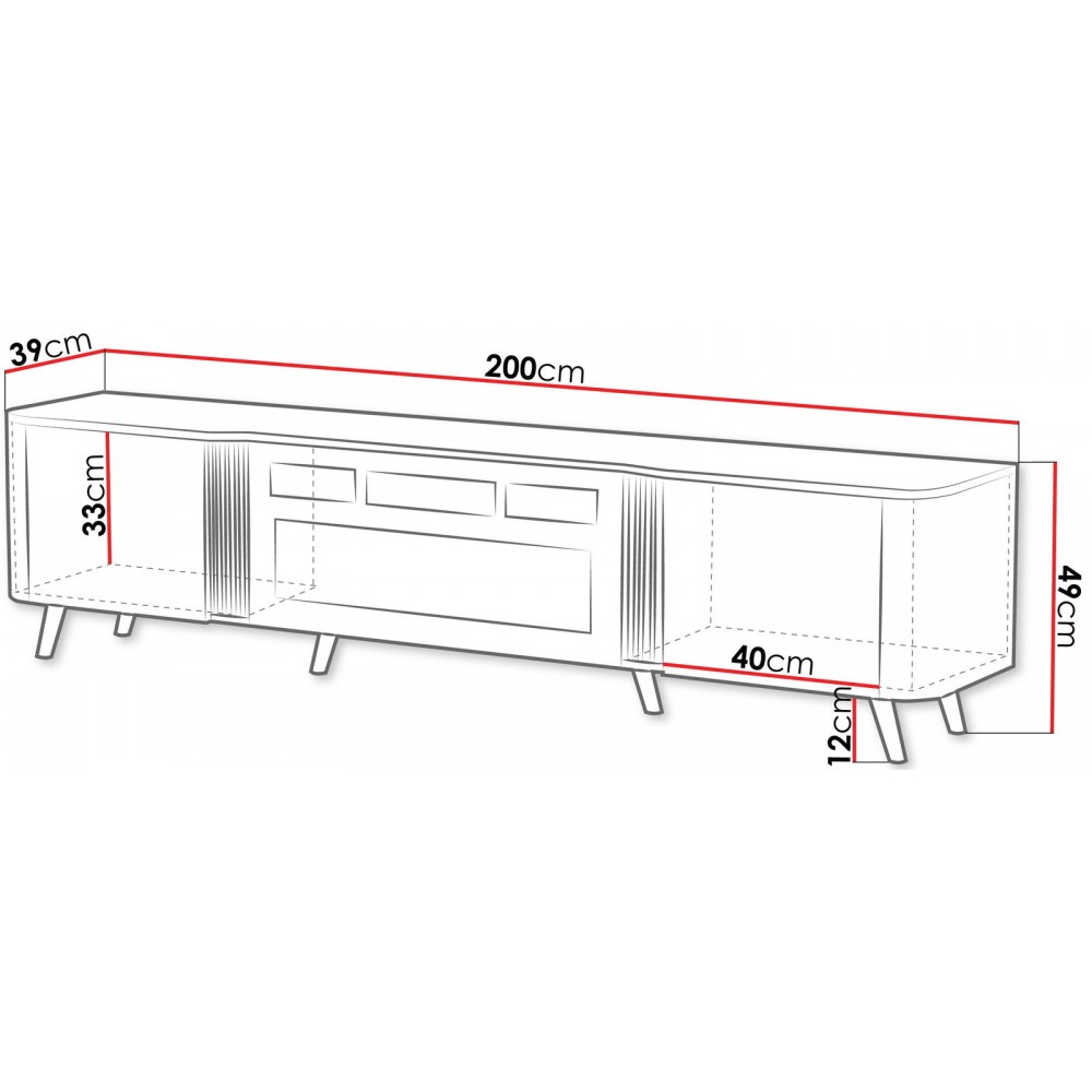 Έπιπλο τηλεόρασης Volare I-Cashmere