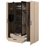 Ντουλάπα Dorm τετράφυλλη με καθρέπτη-Mauro