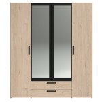 Ντουλάπα Dorm τετράφυλλη με καθρέπτη-Mauro