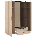 Ντουλάπα Dorm τετράφυλλη με καθρέπτη-Mauro