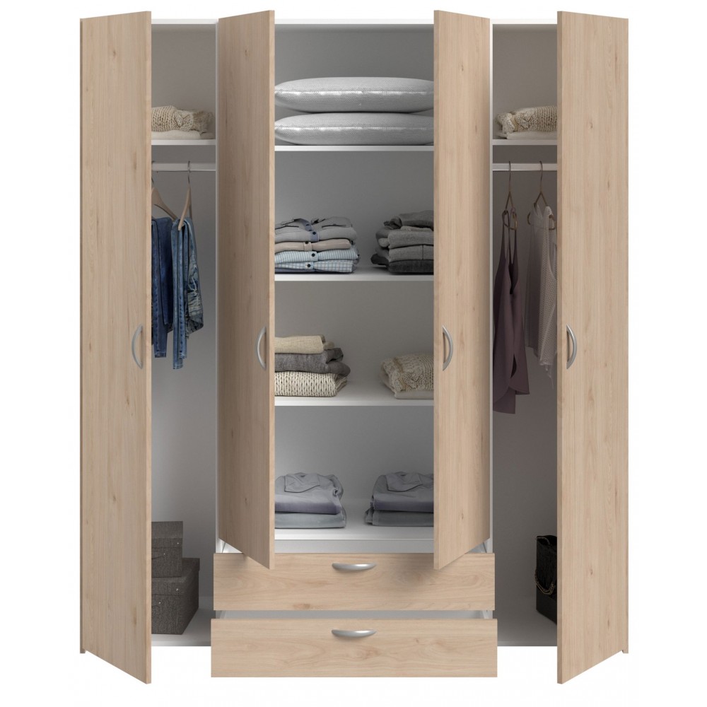 Ντουλάπα Dorm τετράφυλλη-Fusiko-Χωρίς πατάρι