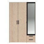 Ντουλάπα Dorm τρίφυλλη με καθρέπτη- Mauro