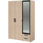 Ντουλάπα Dorm τρίφυλλη με καθρέπτη- Mauro