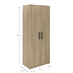 Ντουλάπα γραφείου Marbrand ψηλή-Fusiko-Mavro