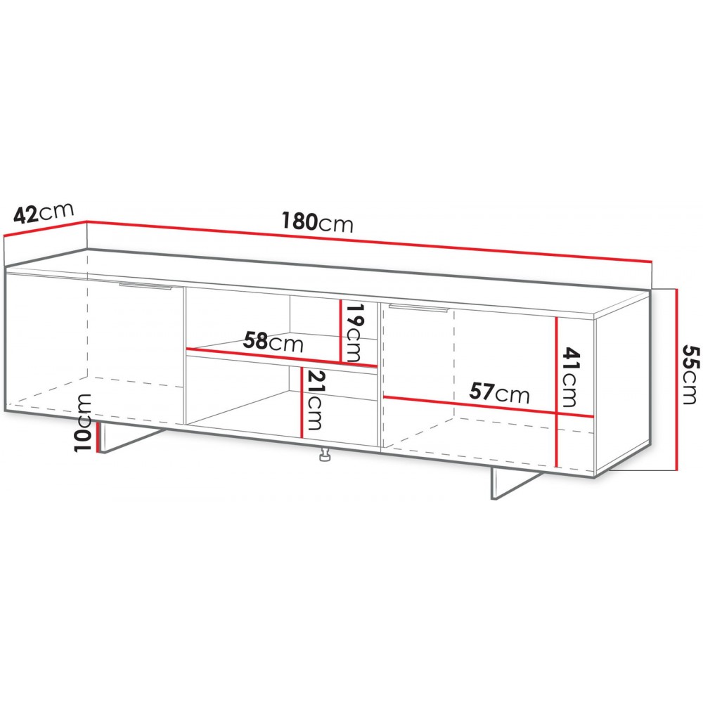 Έπιπλο τηλεόρασης Alma Long