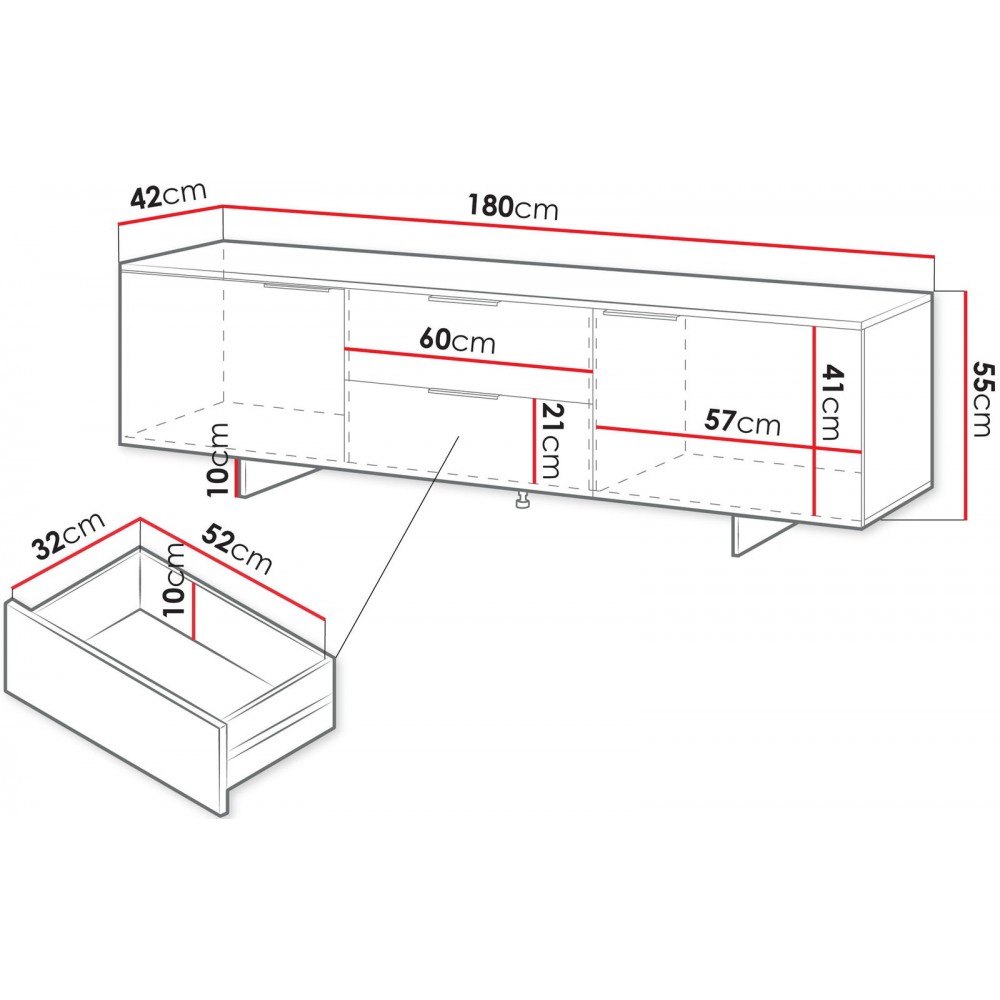 Έπιπλο τηλεόρασης Alma plus