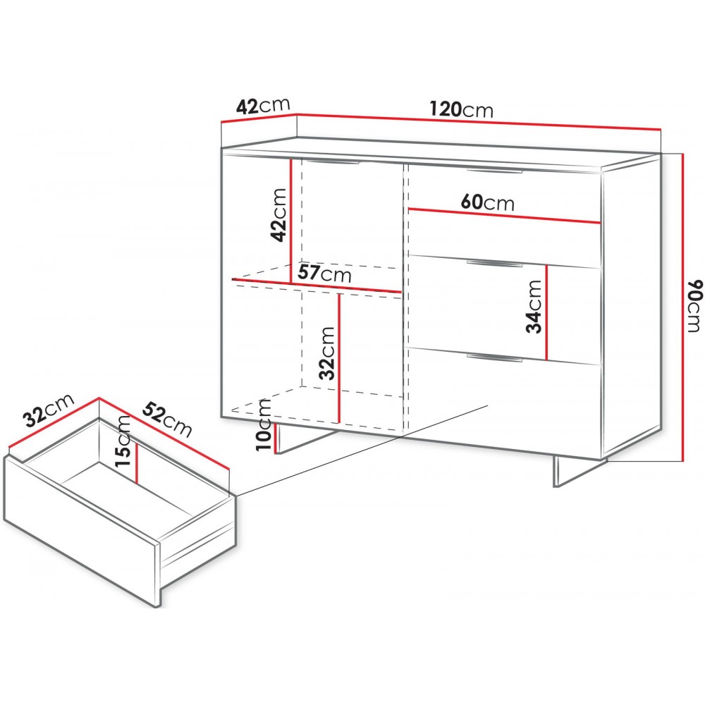 Μπουφές Alma mini