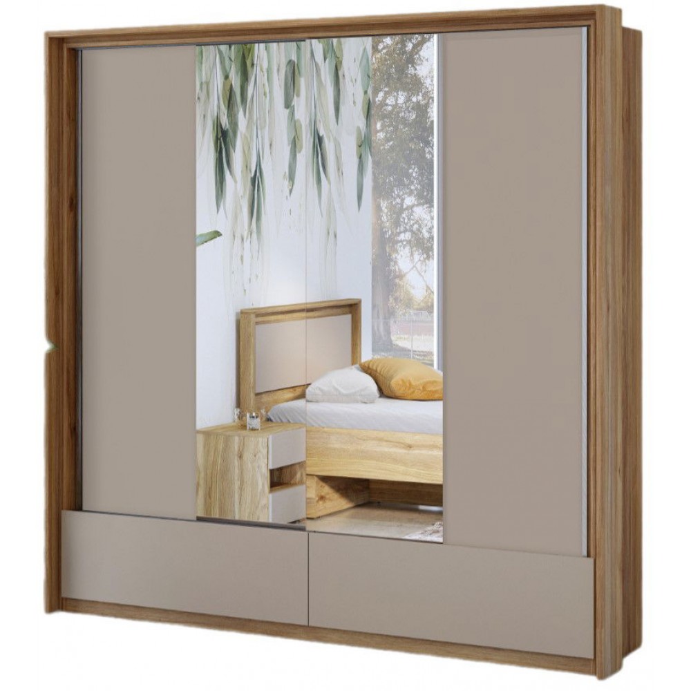 Ντουλάπα Shizen συρόμενη-Μήκος: 200 εκ.