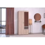 Ντουλάπα Dorm δίφυλλη με καθρέπτη-Fusiko