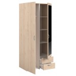 Ντουλάπα Dorm δίφυλλη με καθρέπτη-Fusiko