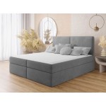 Επενδυμένο κρεβάτι Claire με στρώμα και ανώστρωμα-Gkri-140 x 200