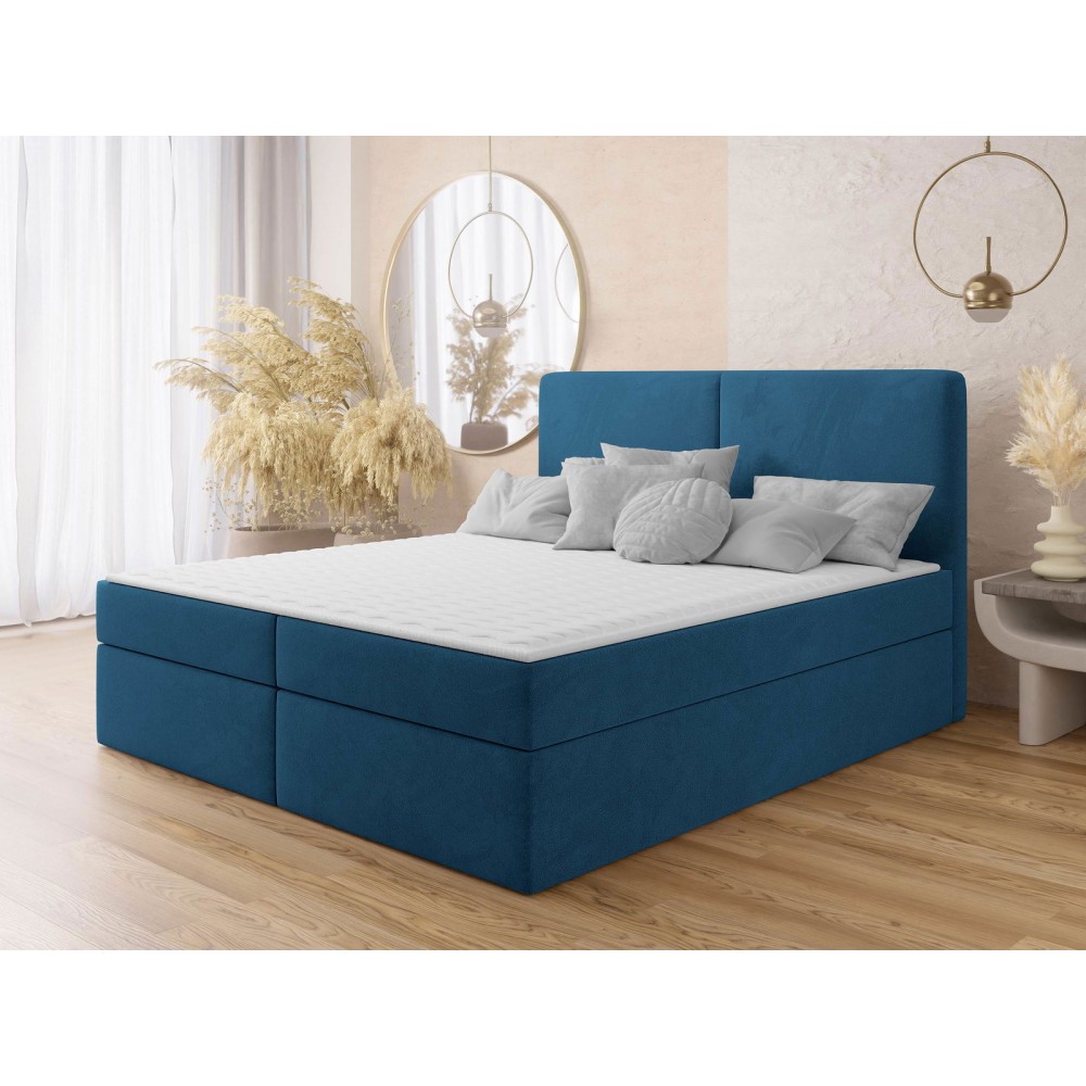 Επενδυμένο κρεβάτι Claire με στρώμα και ανώστρωμα-Mple-160 x 200