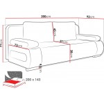 Καναπές - κρεβάτι Emma M-Portokali