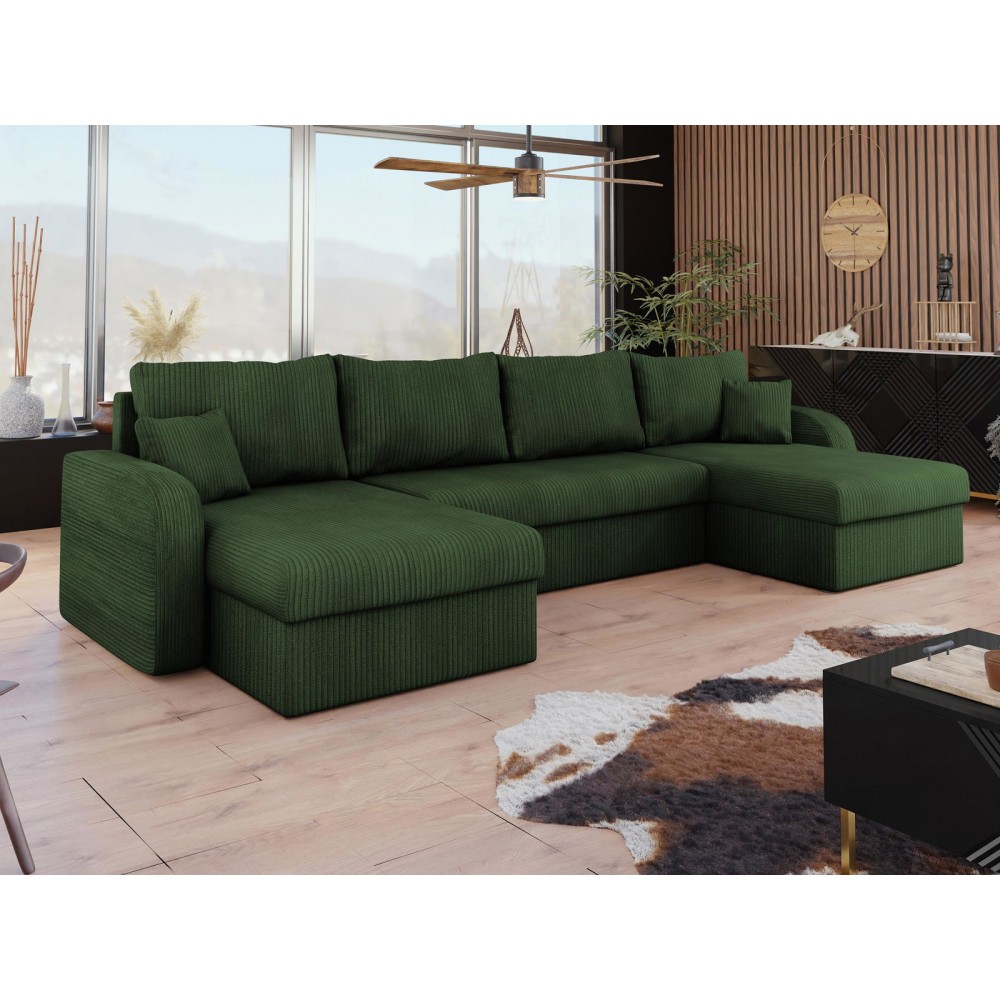 Γωνιακός καναπές Kris U-Prasino