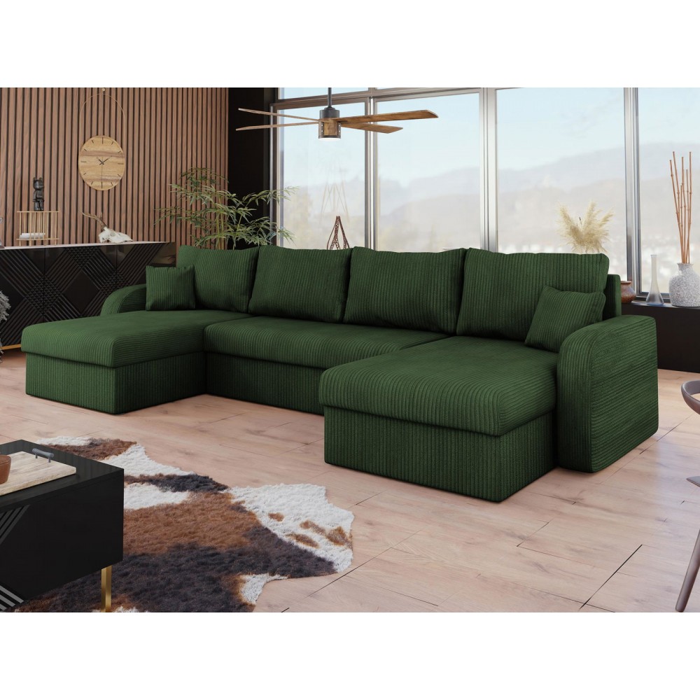 Γωνιακός καναπές Kris U-Prasino
