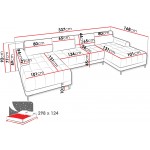Γωνιακός καναπές Aris XL-Krem
