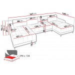 Γωνιακός καναπές Aris XL-Gkri