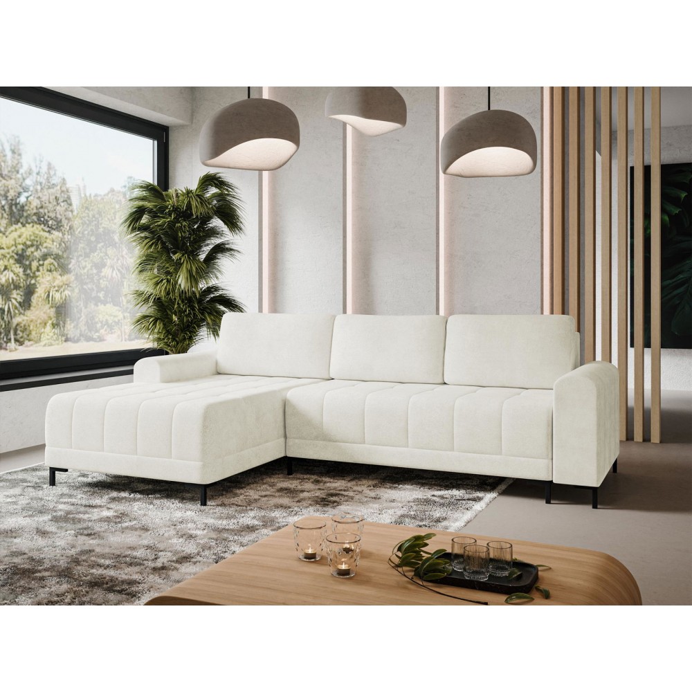 Γωνιακός καναπές Aris L-Krem-Αριστερή