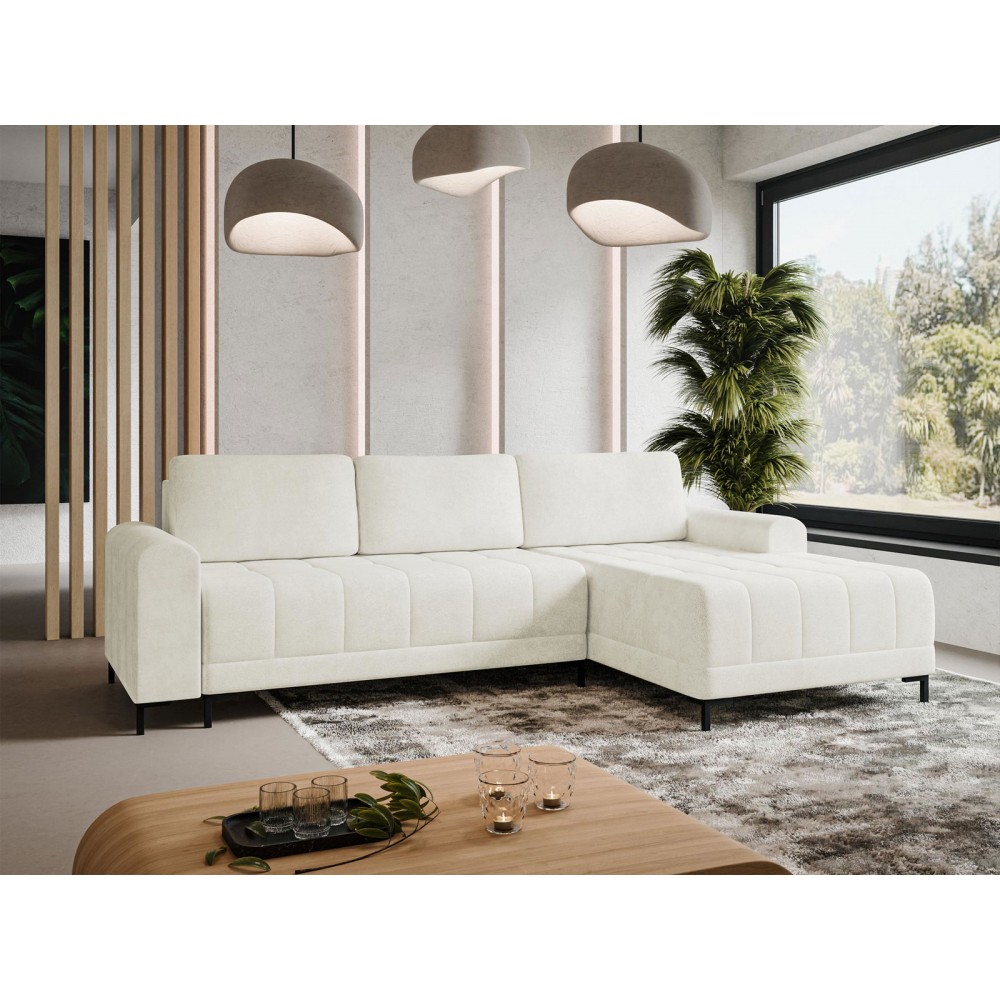 Γωνιακός καναπές Aris L-Krem-Δεξιά