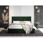 Επενδυμένο κρεβάτι Cosmos-Prasino-120 x 200