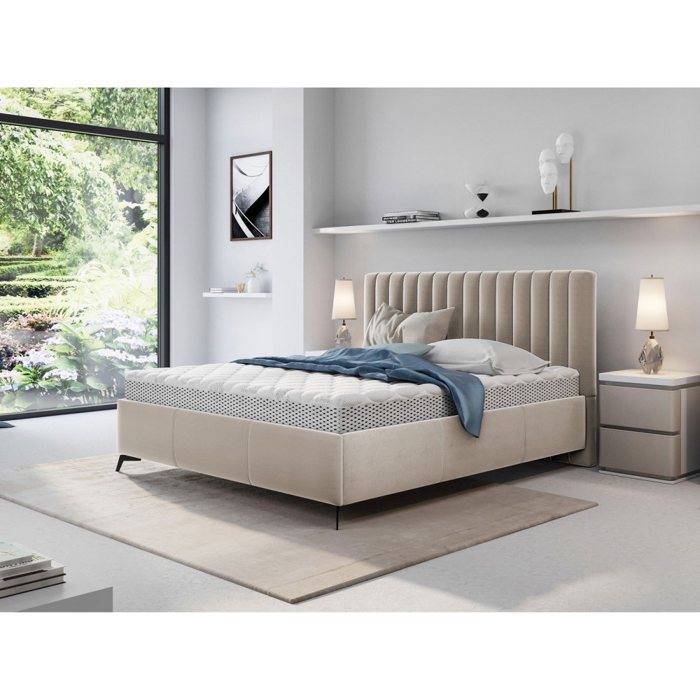 Επενδυμένο κρεβάτι Morris-Ekrou-120 x 200