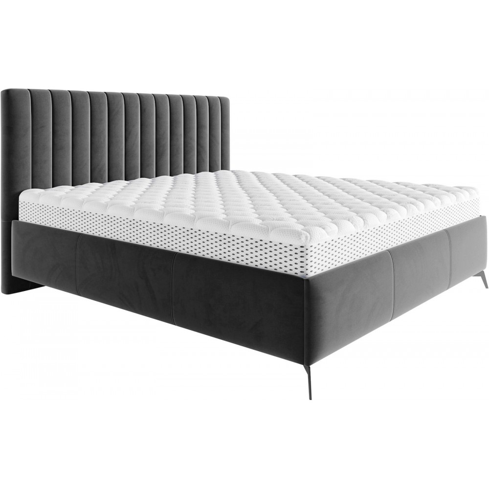 Επενδυμένο κρεβάτι Morris-Gkri Skouro-120 x 200