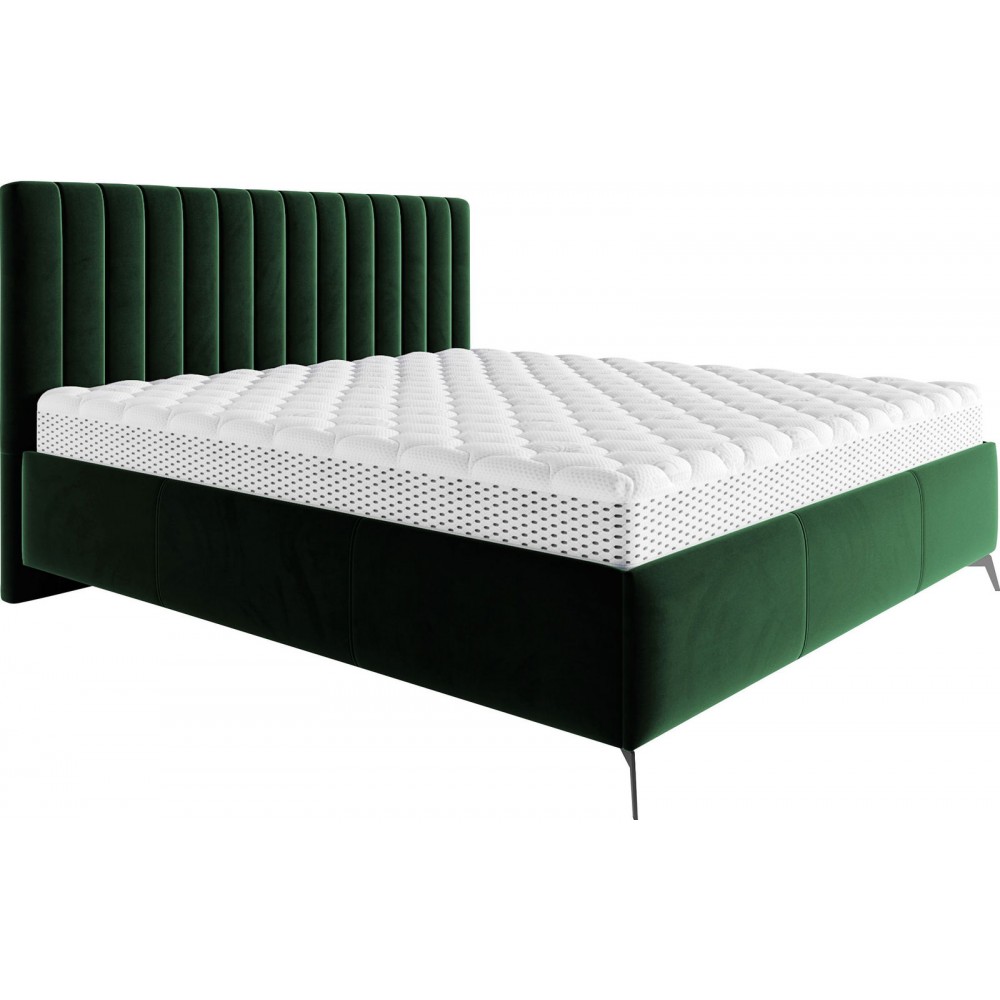 Επενδυμένο κρεβάτι Morris-Prasino Skouro-120 x 200